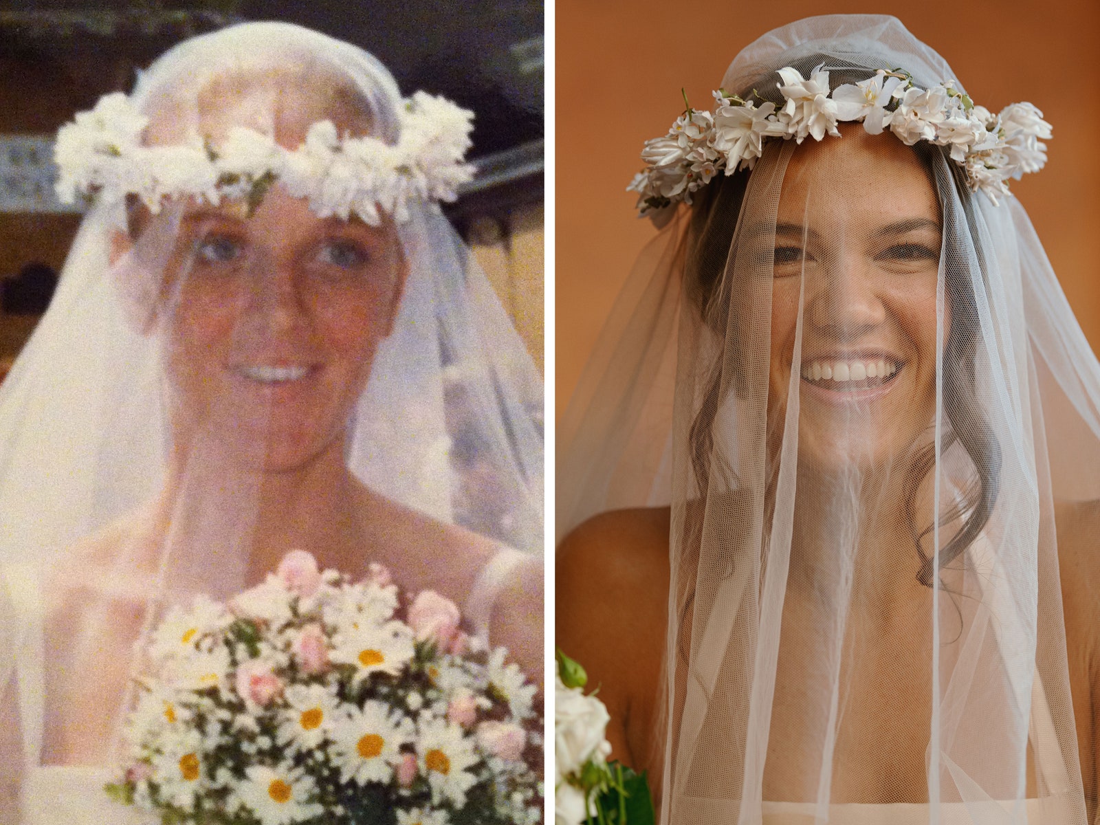 ارتدت Paola Villa و Francesca Ragazzi نفس تاج الزهرة في أيام زفافهما في 1988 و 2020.