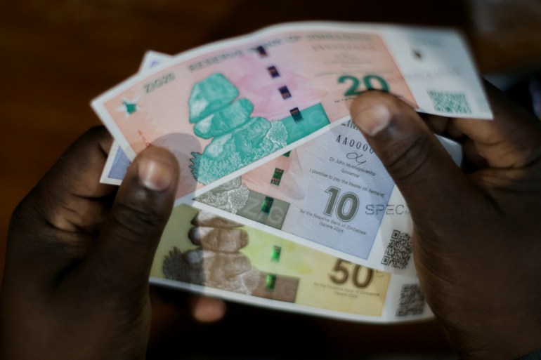 الأوراق النقدية الزيمبابوية الجديدة